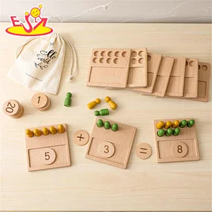 High Quality Montessori Math Learning Wooden Number Counting Toy For Kids W12E188