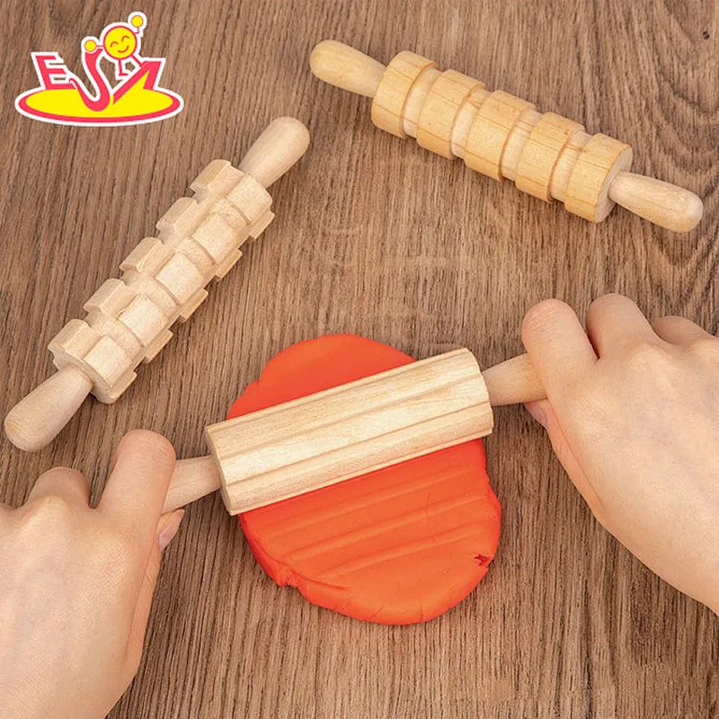 Factory Direct 12 Pcs Educational DIY Wooden Play Dough Tools Set For Kids W10D630