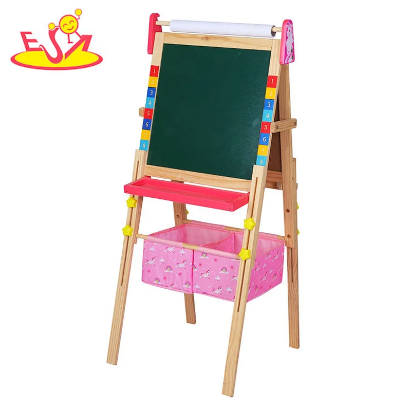 High Quality Double-sided Art Easel Adjustable Wooden Drawing Board For Kids W12B232