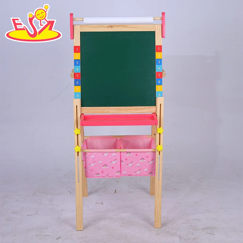 High Quality Double-sided Art Easel Adjustable Wooden Drawing Board For Kids W12B232