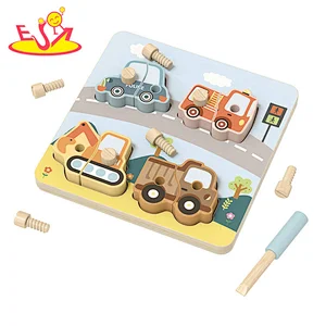 Customize diy wooden car jigsaw puzzle for children 3Y+ W14D289