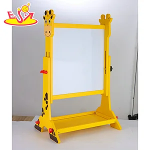 Hot Selling Double-sided Adjustable Wooden Giraffe Drawing Board For Kids W12B233