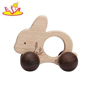 Early Educational Sensory Mini Eco-friendly Walnut Wooden Car Toy For Kids W04A612