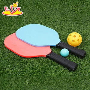 Hot Selling Outdoor Sports Game Wooden Pickleball Paddle With Customize W01C002