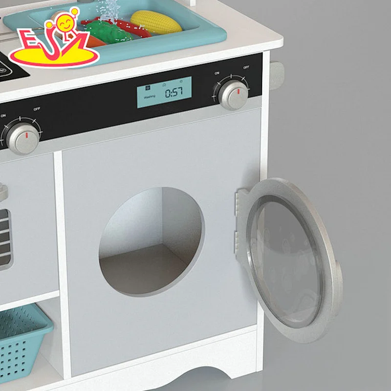 تصميم جديد معكرون لعبة مطبخ خشبية لطيفة للأطفال W10C582
