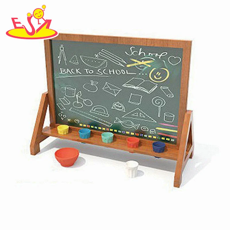 New Design Standing Drawing Board 4-Sided Adjustable Wooden Easel For Kids W12B248