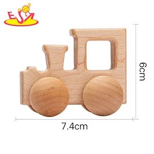 Early Educational Sensory Mini Eco-friendly Walnut Wooden Car Toy For Kids W04A612