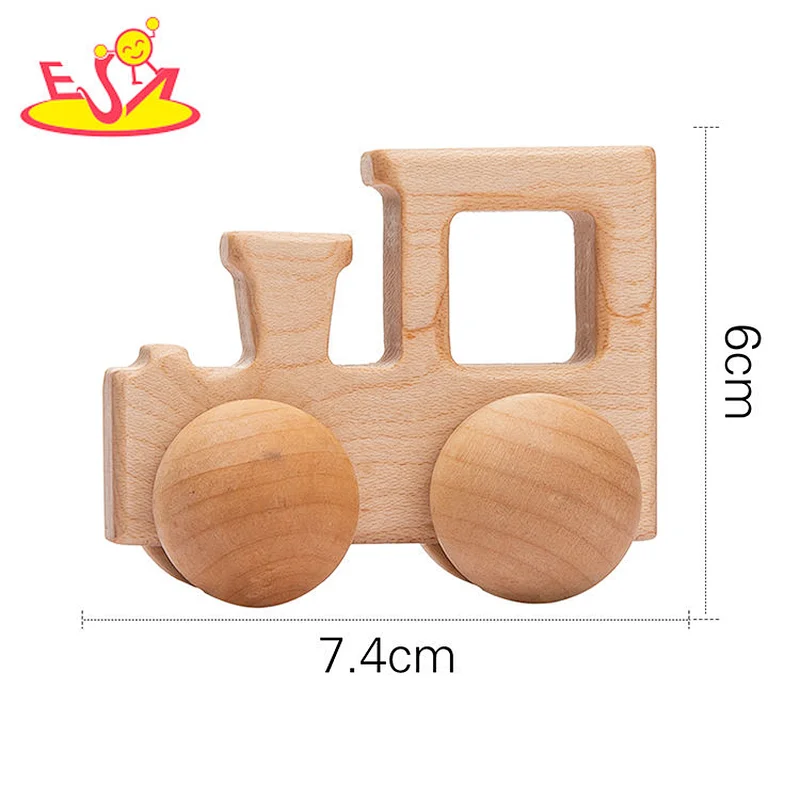 Early Educational Sensory Mini Eco-friendly Walnut Wooden Car Toy For Kids W04A612