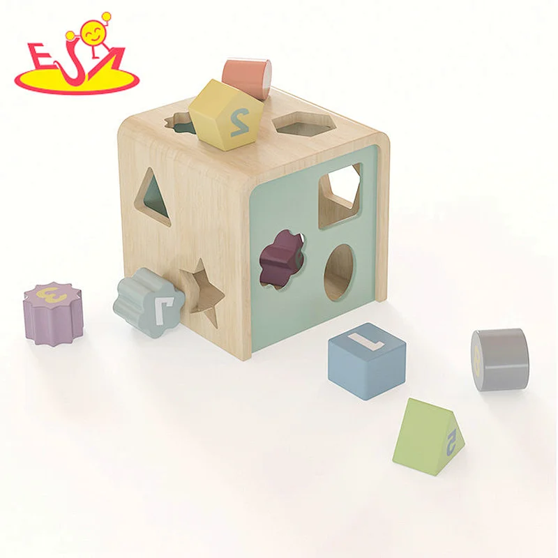 Montessori Educational Toy Colorful Wooden Shape Sorting Box For Kids ...