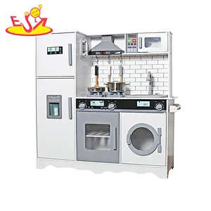 تصميم جديد معكرون لعبة مطبخ خشبية لطيفة للأطفال W10C582