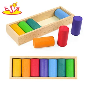 Kids Educational Colorful 28 Pcs Wooden Building Blocks with Storage Case W13A295