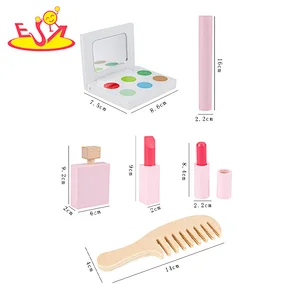 Most popular girls pink wooden dressing table with LED mirror W08H192
