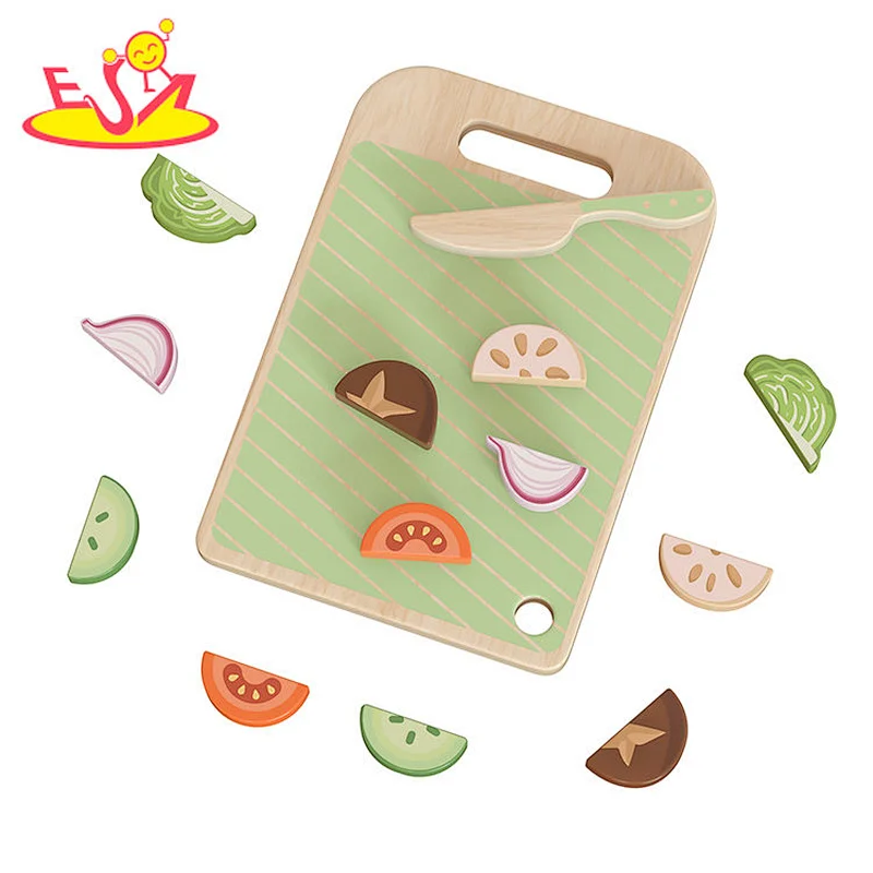 Creative Cooking Pretend Play Wooden Cutting Vegetable Board For Kids W14A354