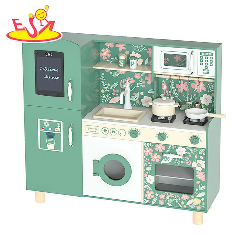 Nuevo diseño Macaron lindo juguete de cocina de madera para niños W10C582