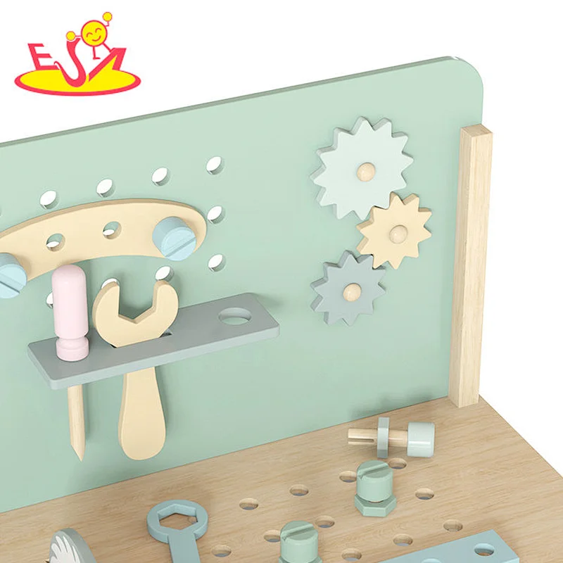 New Arrival Pretend Play Assembly Tool Kit Wooden Workench Toy For Kids W03D217