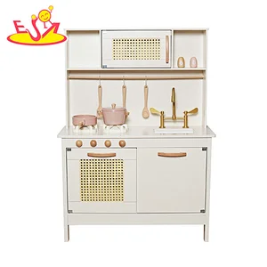Nuevo diseño Macaron lindo juguete de cocina de madera para niños W10C582