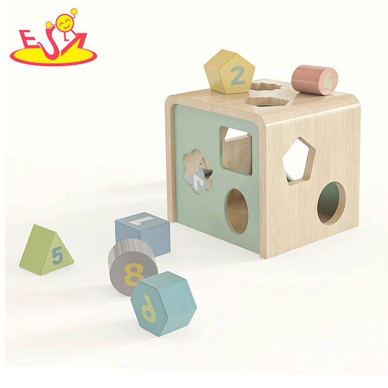 Montessori Educational Toy Colorful Wooden Shape Sorting Box For Kids ...