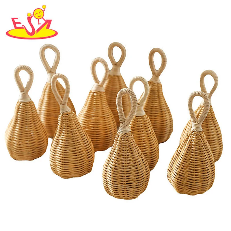 Hot Selling Educational Eco-friendly Handmade Rattan Rattle Toy For Baby W07I207