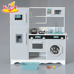تصميم جديد معكرون لعبة مطبخ خشبية لطيفة للأطفال W10C582