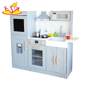تصميم جديد معكرون لعبة مطبخ خشبية لطيفة للأطفال W10C582