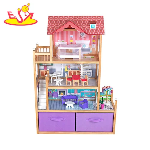 Nuevo diseño Macaron lindo juguete de cocina de madera para niños W10C582