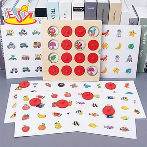 Popular Early Educational Puzzle Game Wooden Memory Match Chess For Kids W12E180