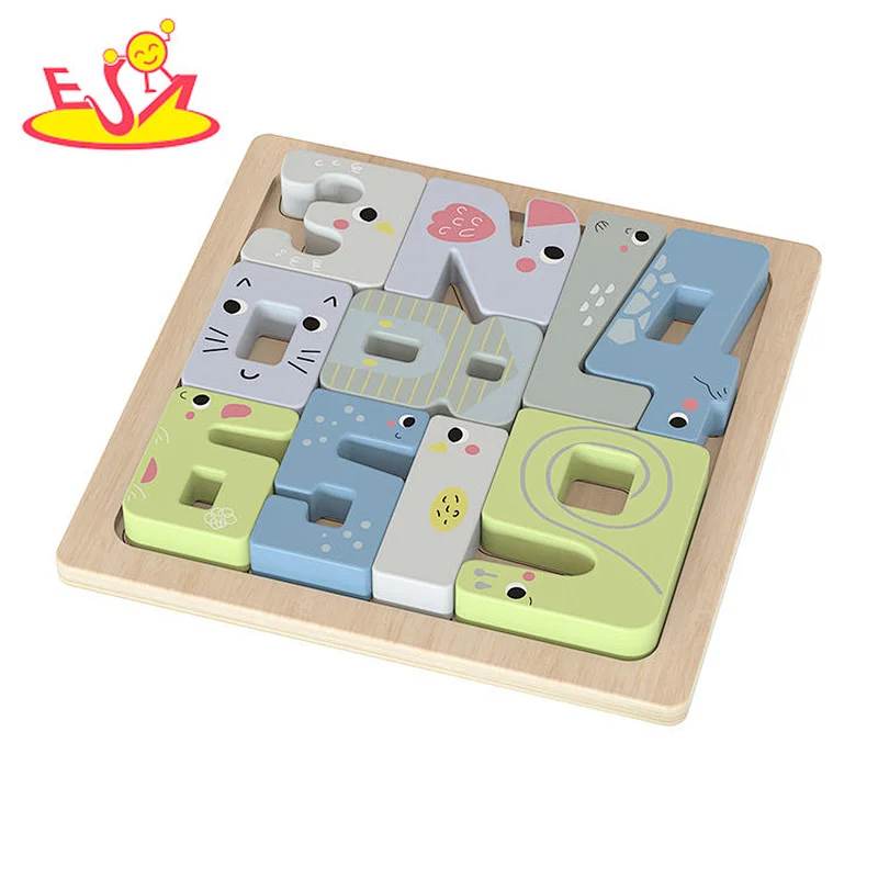 High Quality Early Educational Toy 3D Wooden Number Block Puzzle For Kids W14A373