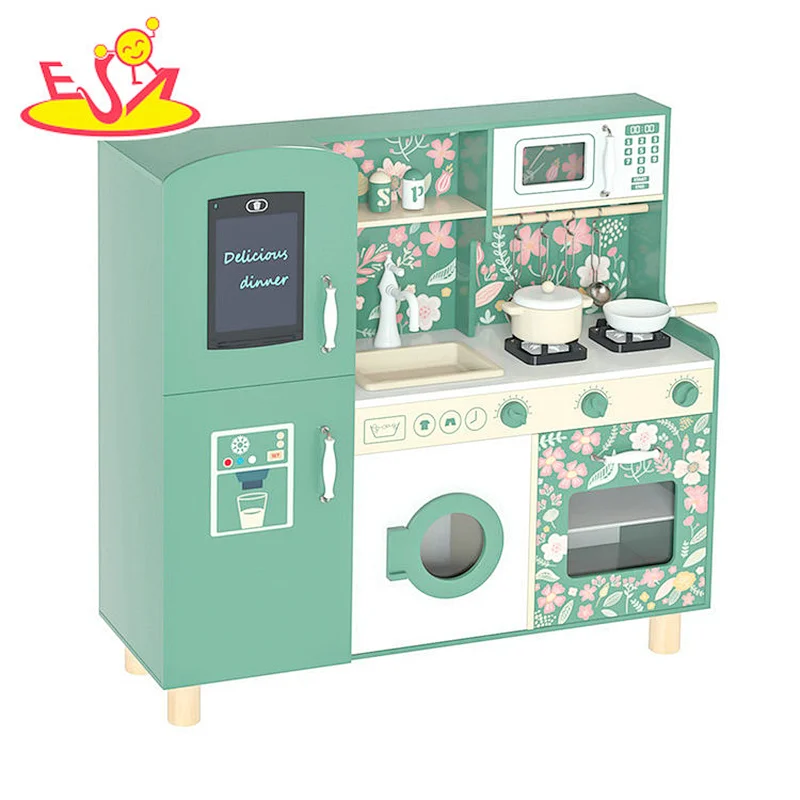 Nuevo diseño Macaron lindo juguete de cocina de madera para niños W10C582