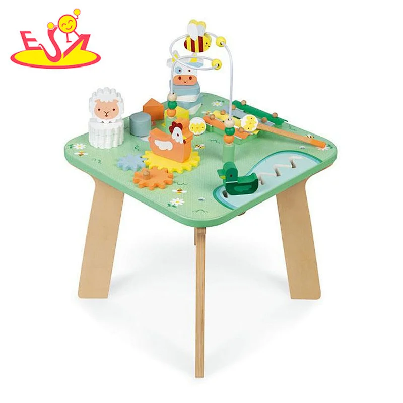 Montessori Sensory Educational Wooden Activity Learning Table For Kids W12D481