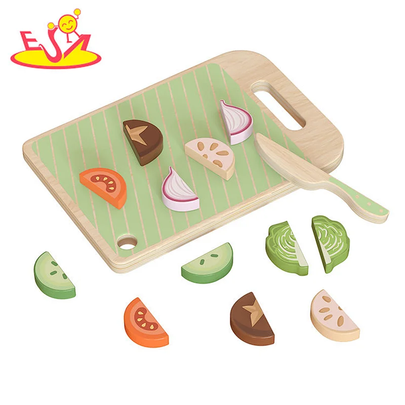 Creative Cooking Pretend Play Wooden Cutting Vegetable Board For Kids W14A354