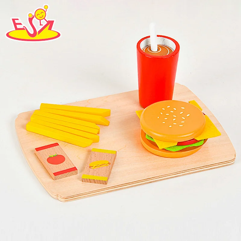 Nuevo diseño Macaron lindo juguete de cocina de madera para niños W10C582