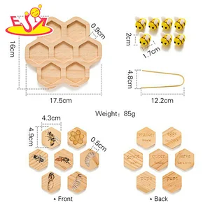 Montessori Educational Bee Life Cycle Board Wooden Beehive Toy For Kids W12E187
