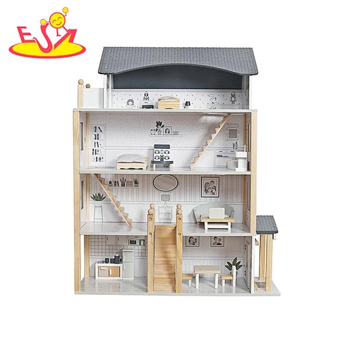 Nuevo diseño Macaron lindo juguete de cocina de madera para niños W10C582