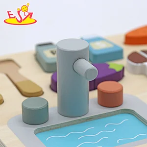 Nuevo diseño Macaron lindo juguete de cocina de madera para niños W10C582