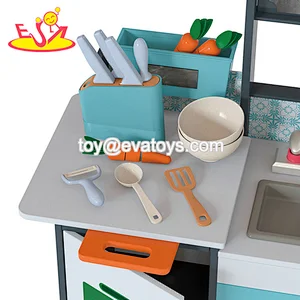 Hot Selling Kids Pretend Role Play Wooden Kitchen Toy With Accessories W10C764