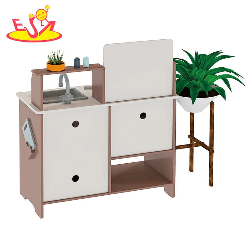 تصميم جديد معكرون لعبة مطبخ خشبية لطيفة للأطفال W10C582