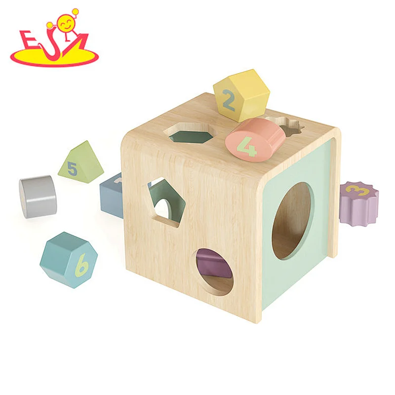 Montessori Educational Toy Colorful Wooden Shape Sorting Box For Kids ...