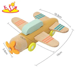 Hot Selling Educational Aircraft Model Beech Wooden Plane Toy For Kids W04A617