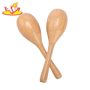 High Quality Educational Musical Beech Wooden Sand Hammer Toy For Kids W07I199