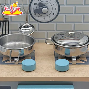 تصميم جديد معكرون لعبة مطبخ خشبية لطيفة للأطفال W10C582