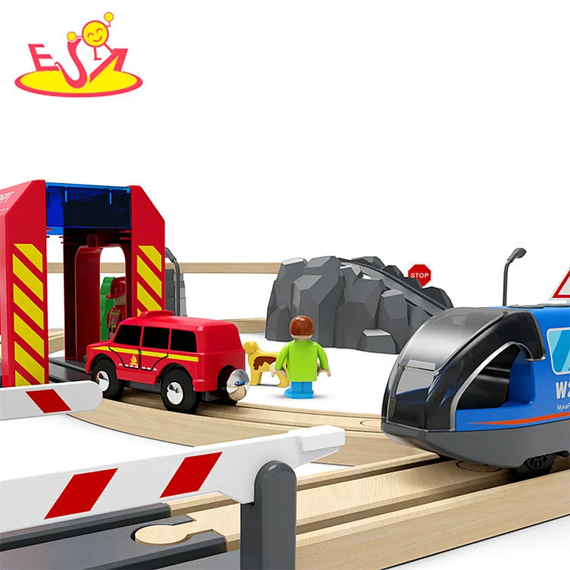 70 Pcs Track Set Educational Assembly Wooden Train Railway Toy For Kids W04C240