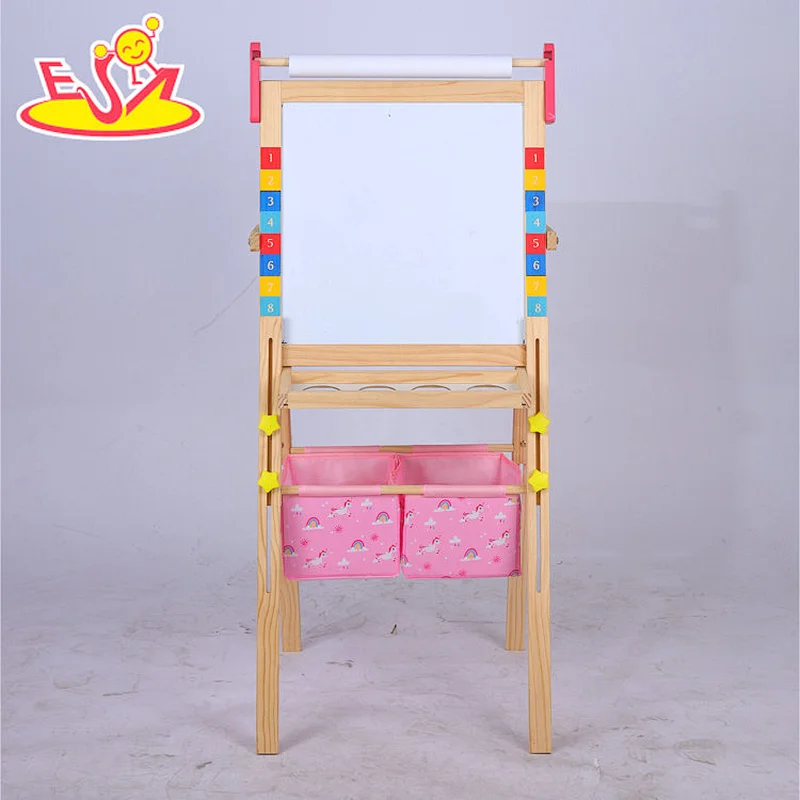 High Quality Double-sided Art Easel Adjustable Wooden Drawing Board For Kids W12B232