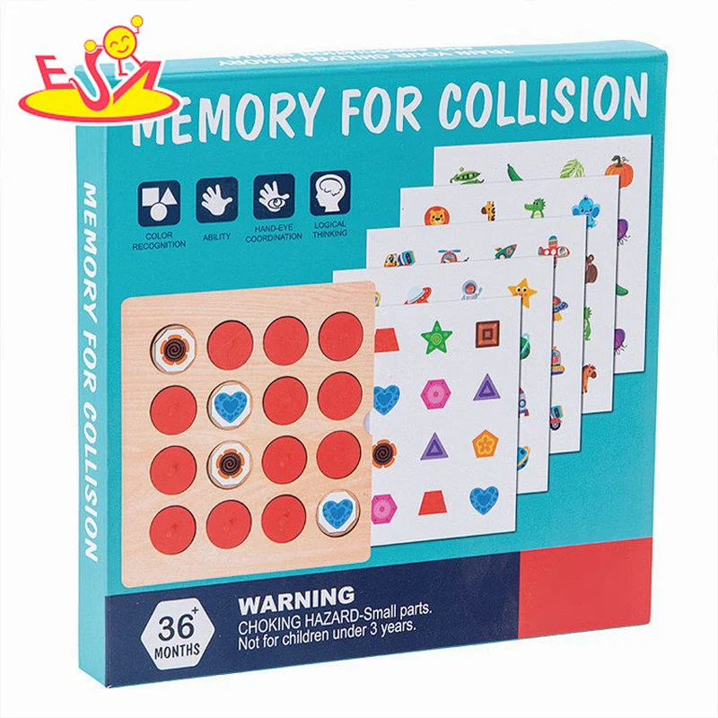 Popular Early Educational Puzzle Game Wooden Memory Match Chess For Kids W12E180