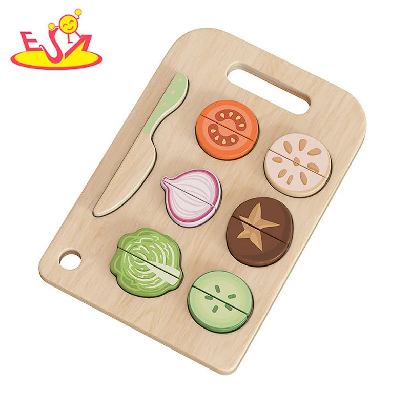 Creative Cooking Pretend Play Wooden Cutting Vegetable Board For Kids W14A354