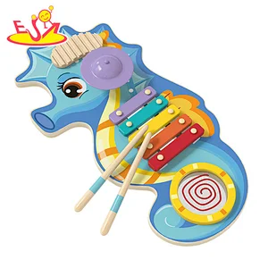 Customize Musical Instrument Wooden Hippocampus xylophone for kids W07A228