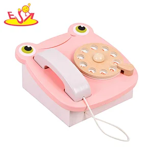 Montessori Interactive Simulation Wooden Frog Telephone Toy For Kids W10D527