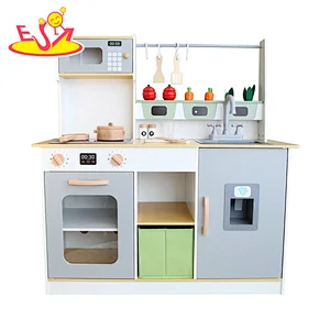 تصميم جديد معكرون لعبة مطبخ خشبية لطيفة للأطفال W10C582