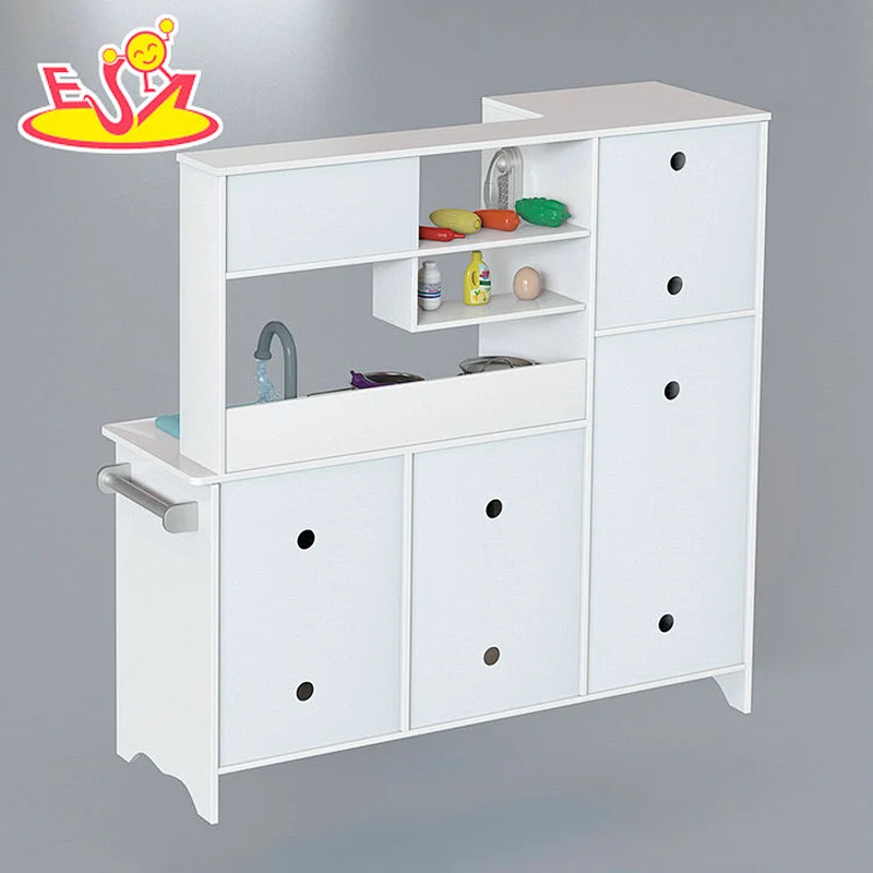 تصميم جديد معكرون لعبة مطبخ خشبية لطيفة للأطفال W10C582