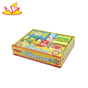Popular 9 Pcs Pretend Play Kitchen Toys Wooden Play Food Set For Kids W10D684
