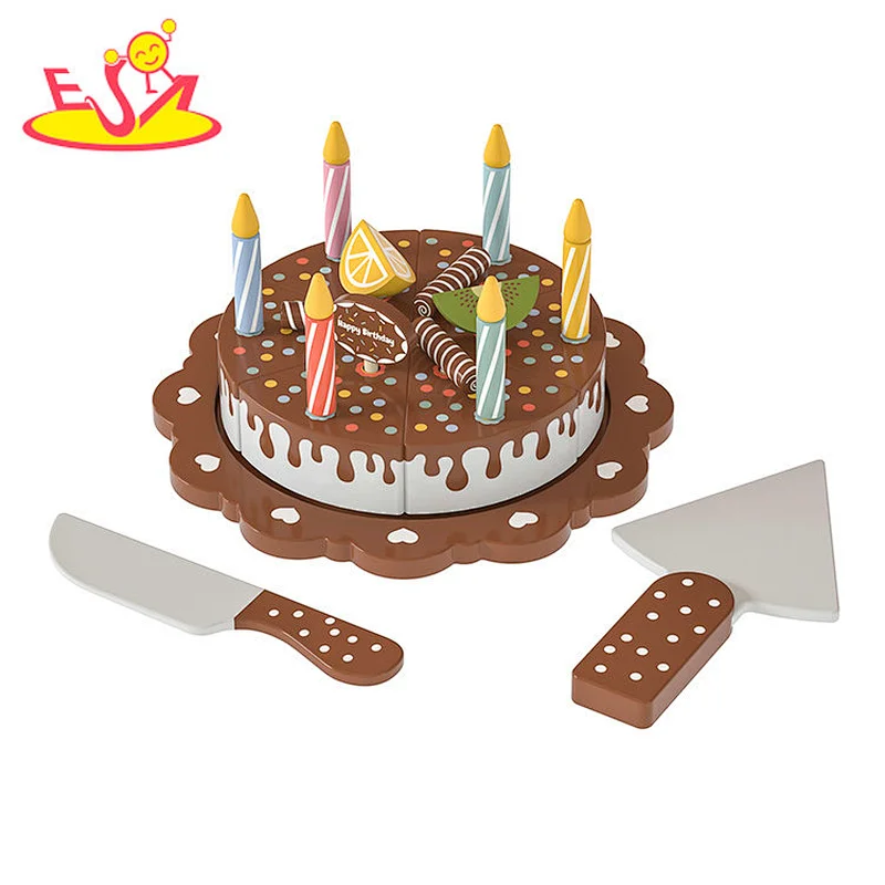 تصميم جديد معكرون لعبة مطبخ خشبية لطيفة للأطفال W10C582